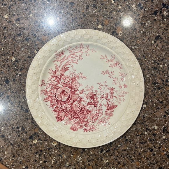 Beautiful Vintage Rose Print Dinner Plate🌹antique - Picture 3 of 4